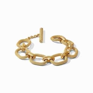 NEW JULIE VOS women's cheval link bracelet in gold